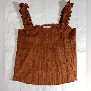 francesca’s burnt orange stretch tank